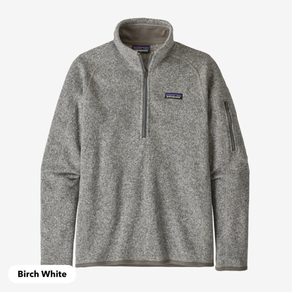 Patagonia Women's Better Sweater 1/4-Zip Fleece Birch White